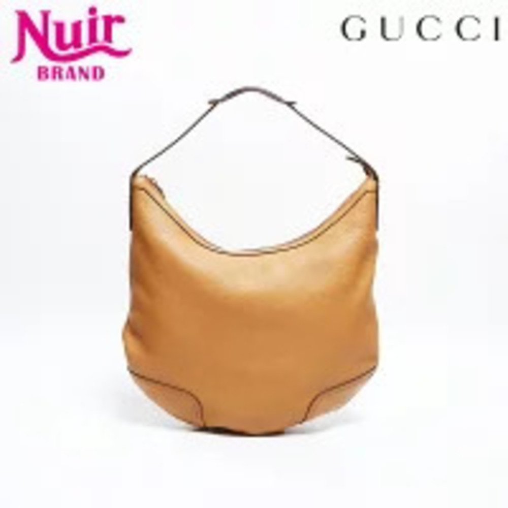Gucci leather shoulder bag brown